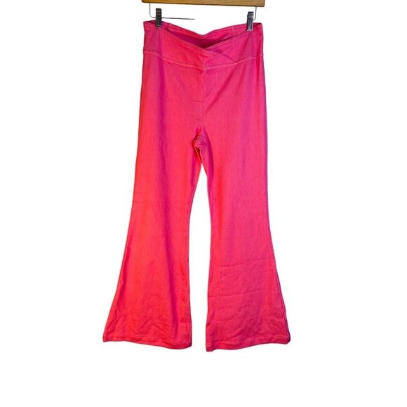 HALARA Crossover High Waisted Back Pocket Wide Leg Yoga Pants Size Large - Picture 2 of 7